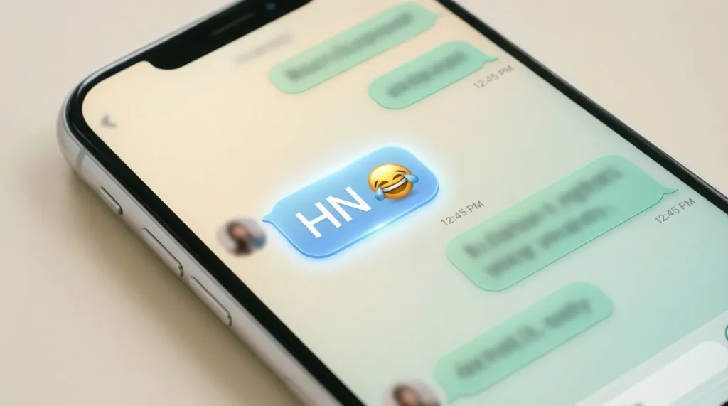HN Meaning in Texting Apps