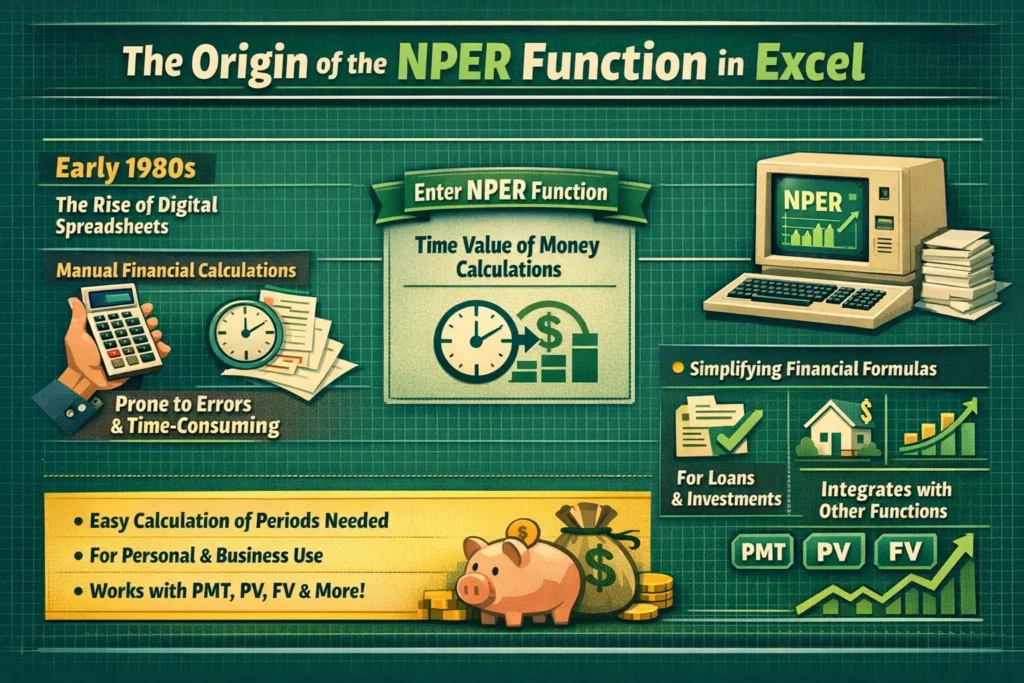 Origin of the NPER Function in Excel
