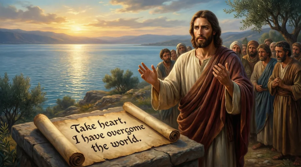 Origin of “Take Heart” in the Bible