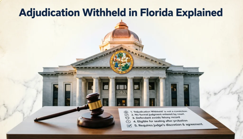 Adjudication Withheld Mean in Florida