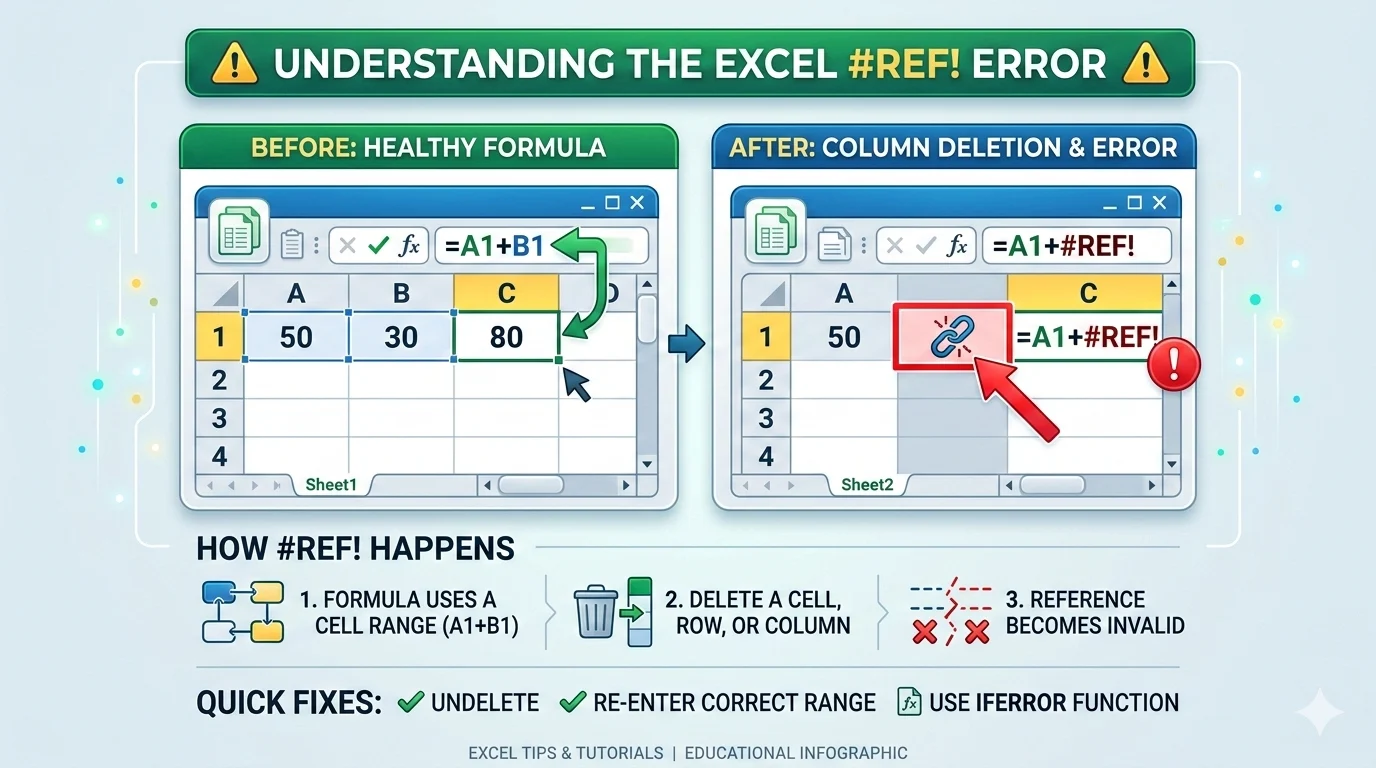 REF Mean in Excel: Understanding #REF! Error in Excel and Easy Fixes in ...