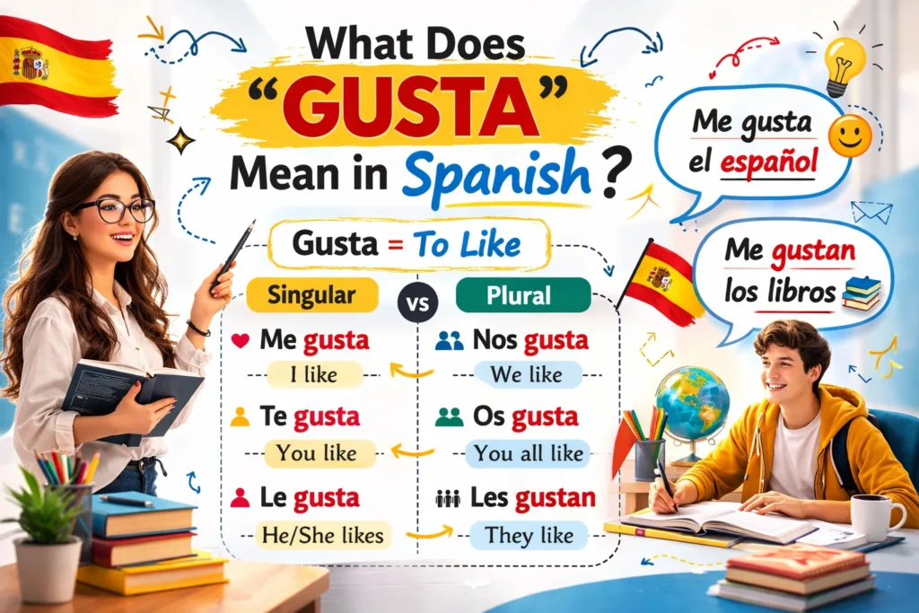 Gusta Mean in Spanish