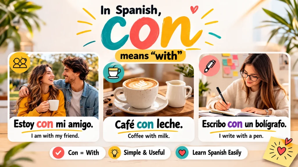 “Con” Mean in Spanish